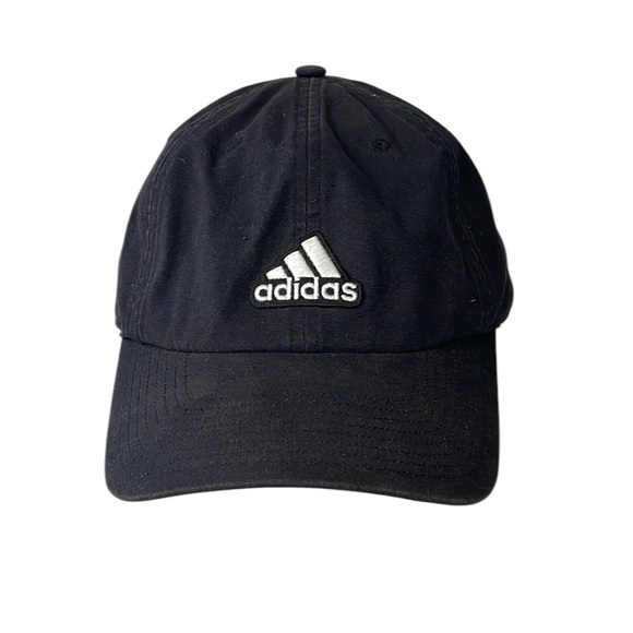 Adidas AeroReady 100% cotton black baseball hat cap.‎ Adjustable slide back. - Picture 1 of 9